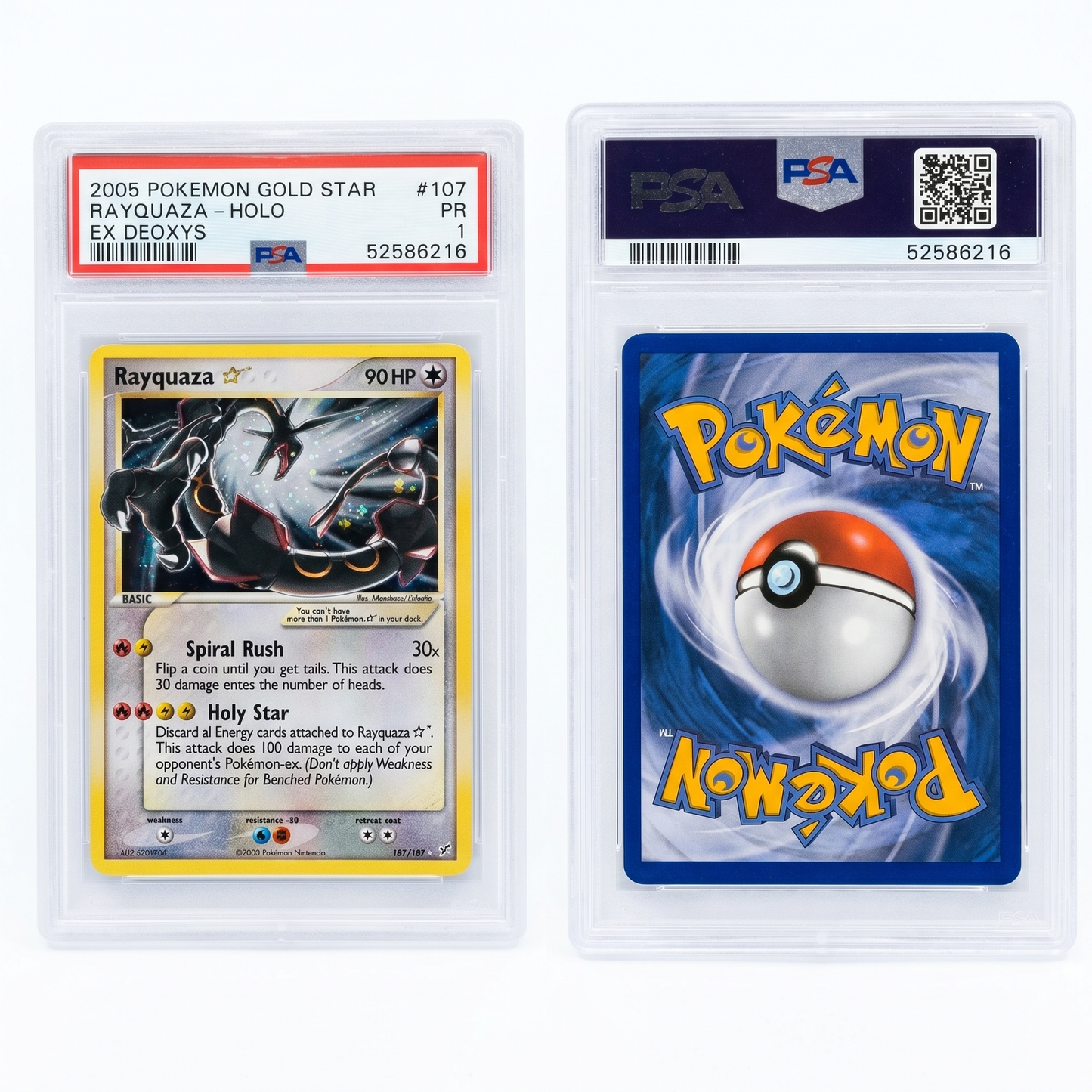 RAYQUAZA GOLD STAR PSA 1