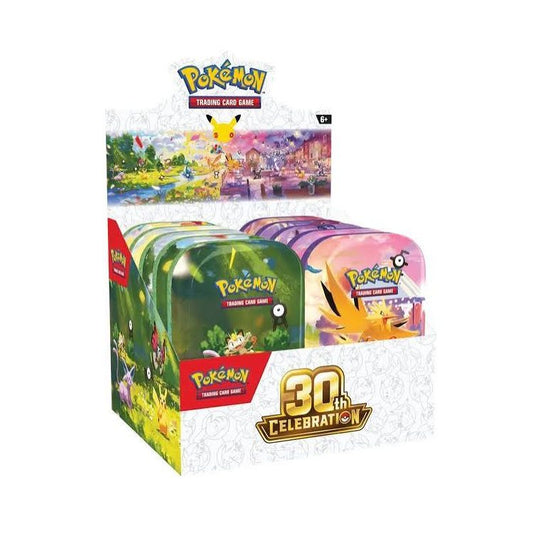 30th mini tin displays