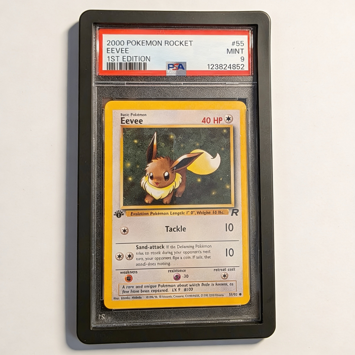 Eevee Team Rocket 1st edition PSA 9